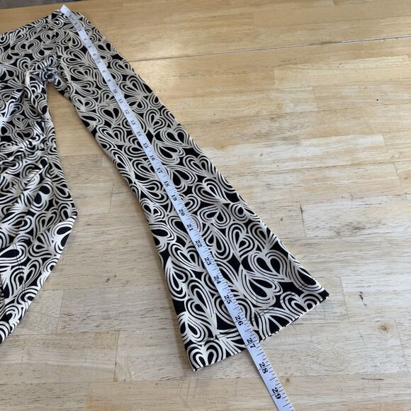 Diane Von Furstenberg Y2K Silk Heart Top Bell Sleeve Ruched Hippie Cute 70s Sz.8 - Picture 9 of 14